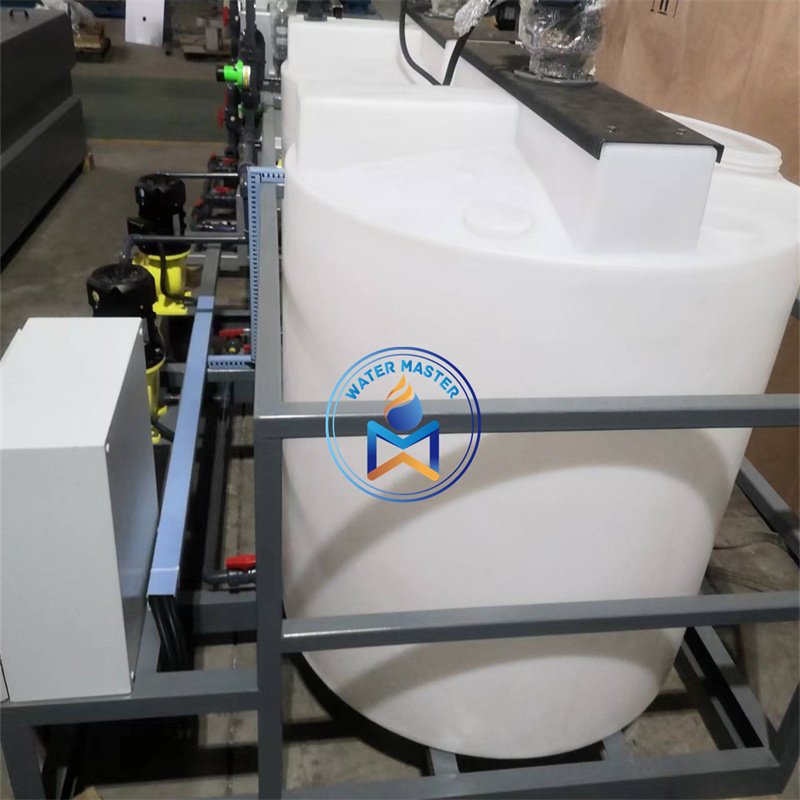 Water Treatment System Automatic Dosing Tank With Mixing Agitator Chemical Dosing System