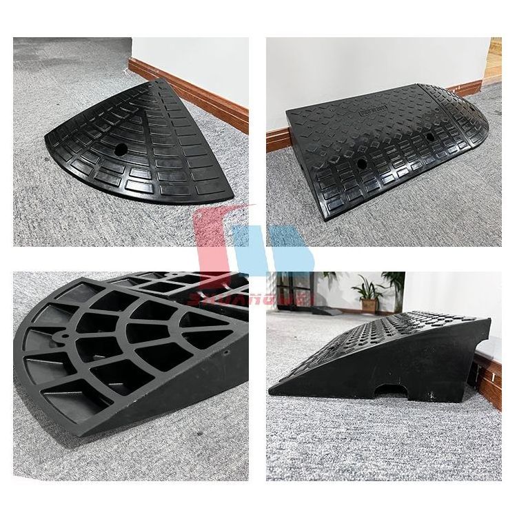 Heavy Duty Traffic Installation Safety Rubber Road Kerb Ramp Driveway Car Safety Curb Ramp Threshold Cable Ramp