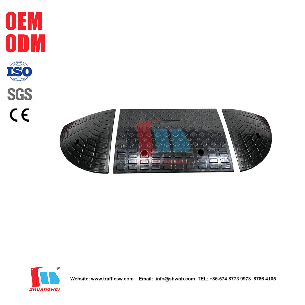 Heavy Duty Traffic Installation Safety Rubber Road Kerb Ramp Driveway Car Safety Curb Ramp Threshold Cable Ramp