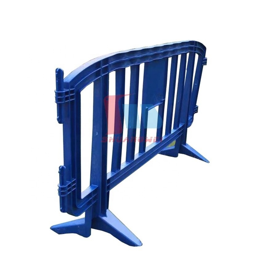 Blue Mobile Portable Safety Barrier Crowd Control Fence Road Safety Plastic Traffic Barrier Safety Pedestrian Traffic Barrier