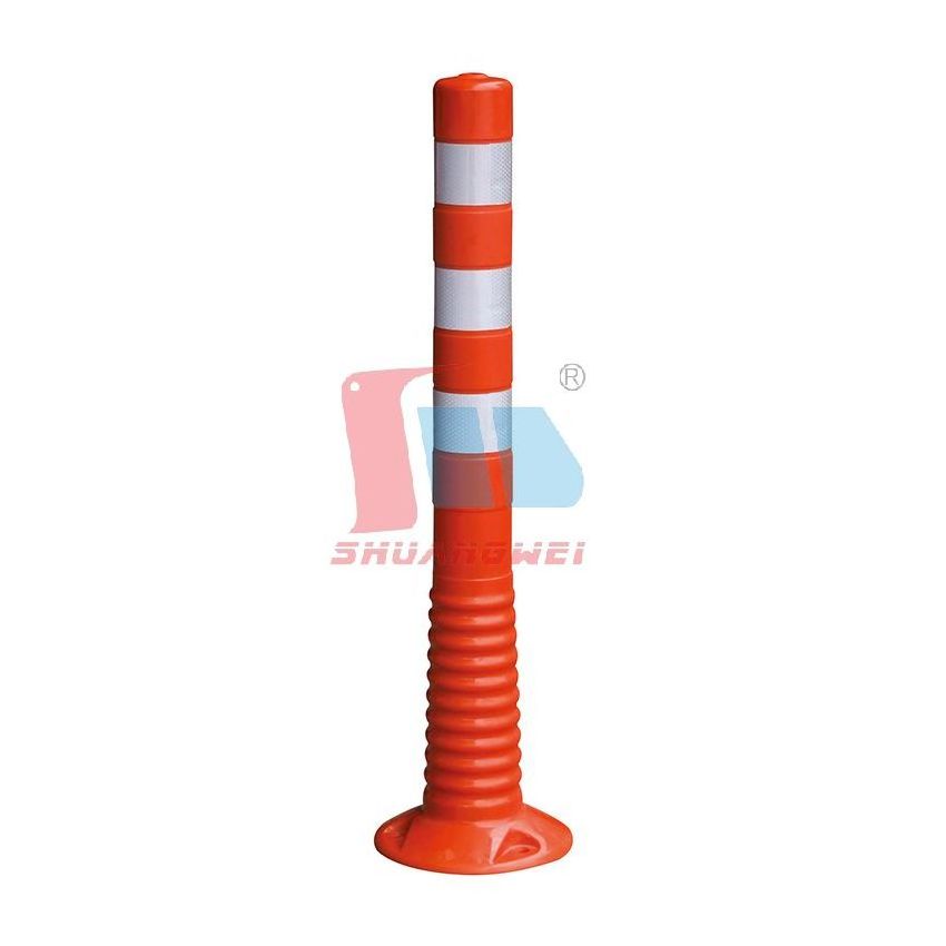 High Visibility 750mm PU Security Driveway Parking Reboundable Safety Bollard Traffic Delineator Post Road Flexible Bollard