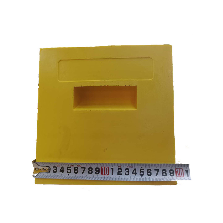 Heavy Duty 40T Solid Rubber RV Yellow Tire Block PU Chock