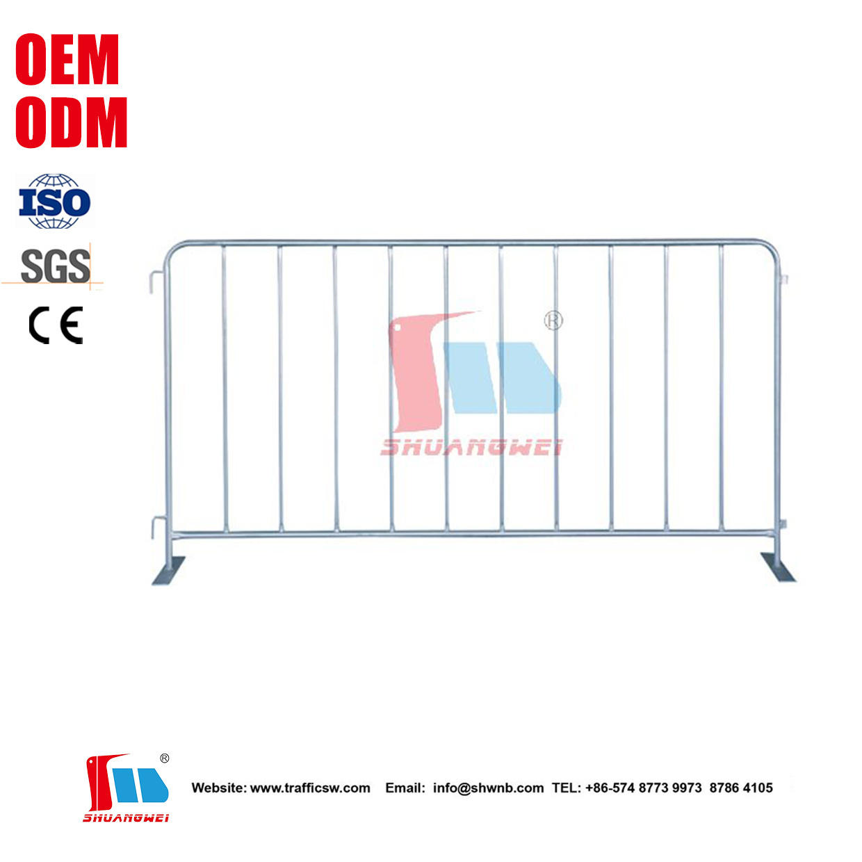 Galvanized Mobile Event Concert Outside Portable Road Security Temporary Pedestrian Steel Barricade Crowd Control Barriers Fence