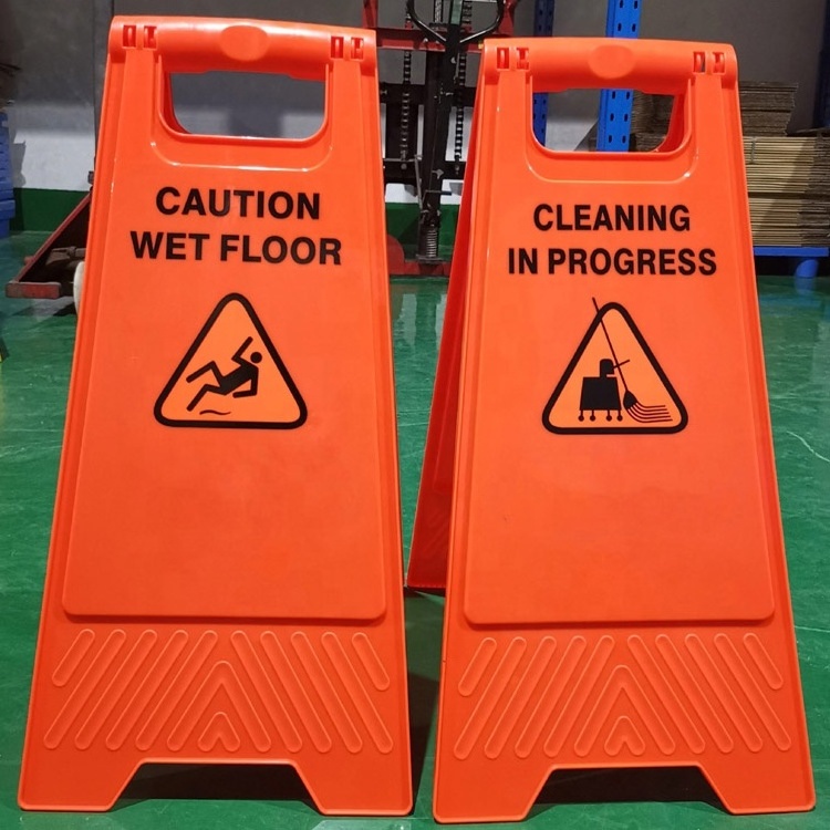 Yellow Plasticade A-Frame Folding Wet Floor Caution Warning Sign