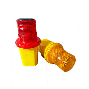 LED Solar Warning Light Flashing Red Traffic Indicator Light Barricade Lights