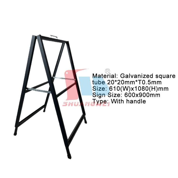 Custom Outdoor Portable Metal Double Side A Frame Sidewalk Sign Poster Stand Advertising Poster Holder Board Stand