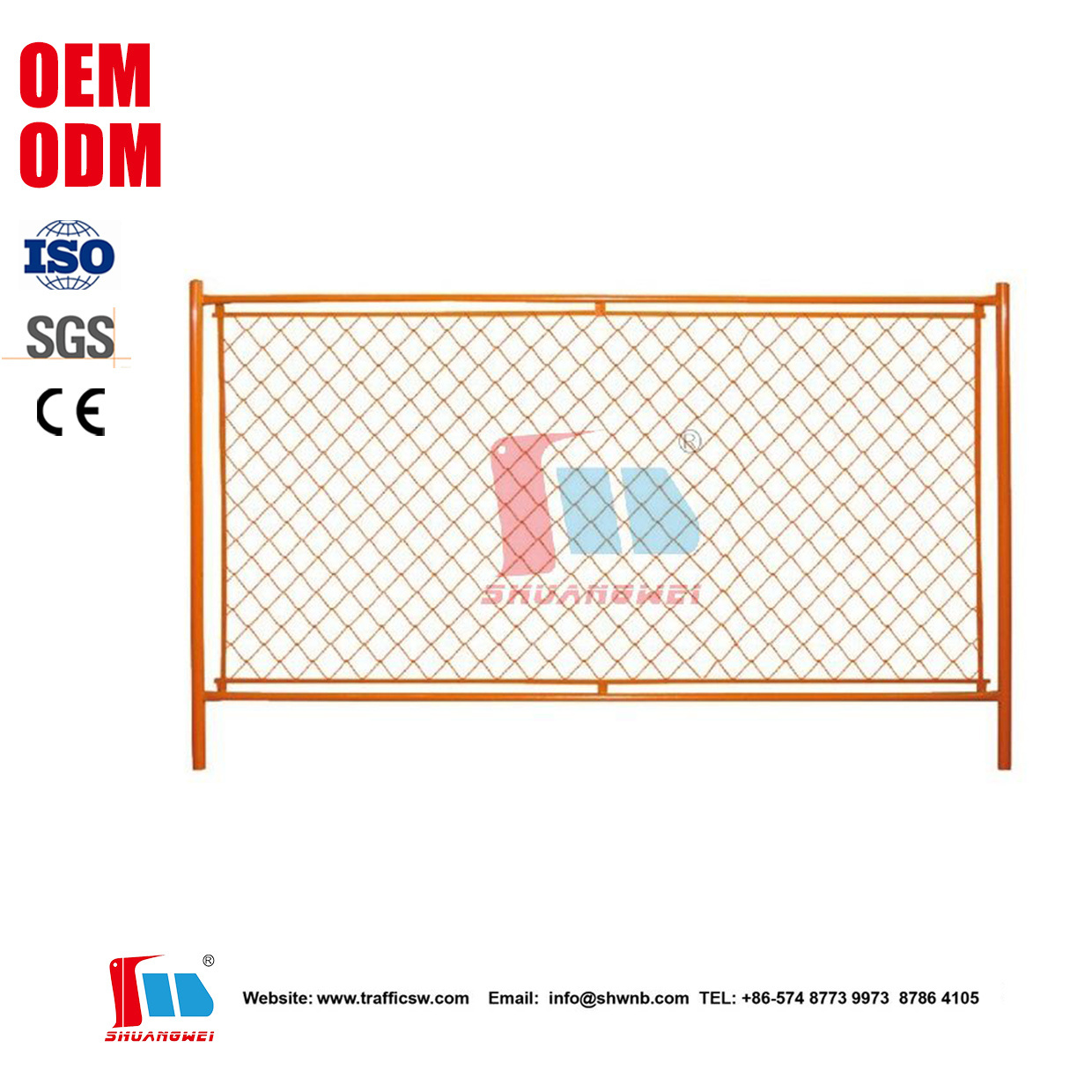 Portable Galvanized Steel Temporary Fence Panel Removable Event Chain Link Fence Temporary Metal Mesh Fence For Events