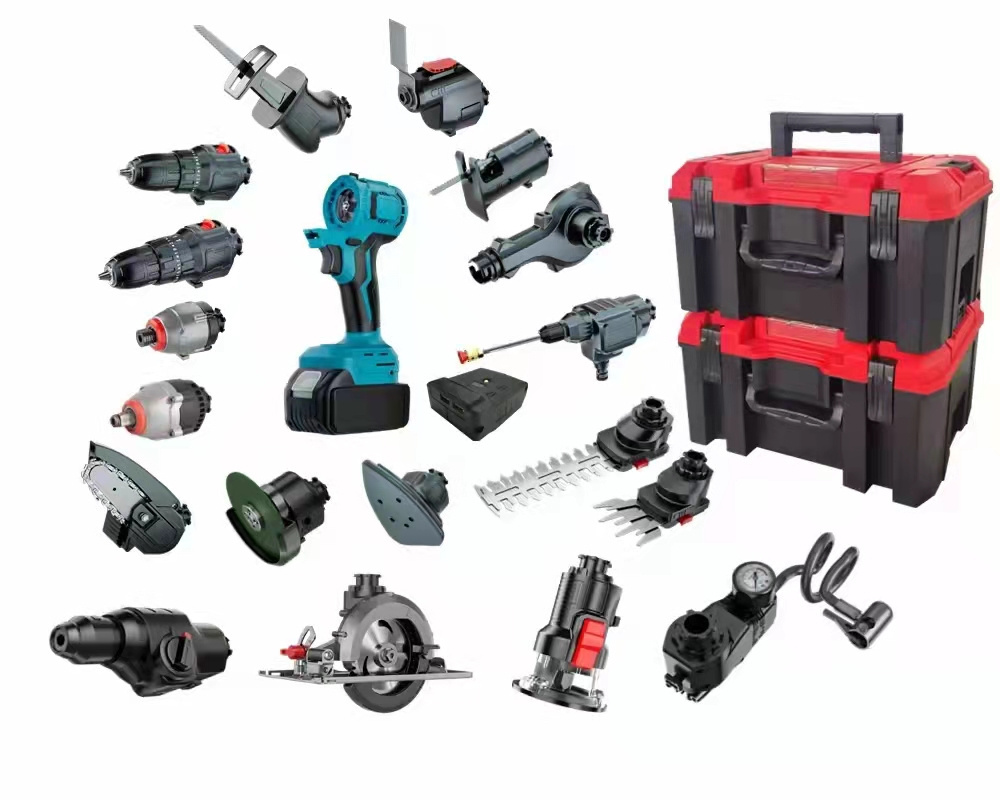 20 in 1 Professional Hot Selling Impact Drill Jig Saw Sabre Saw Sander Universal Tool 4/6 Inch Chainsaw Electrical Tool Sets