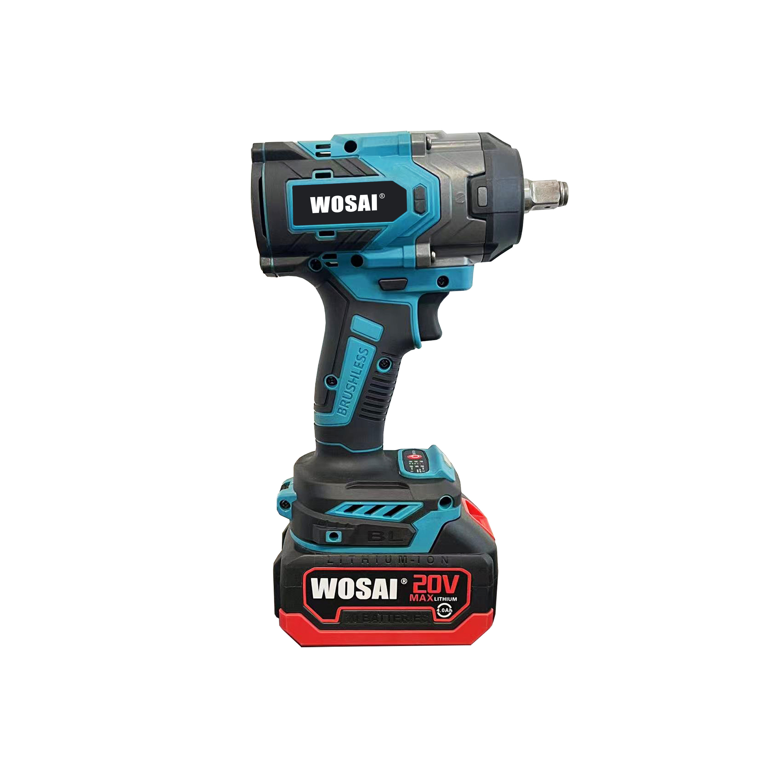 WOSAI 650nm High Torque Electric Wrench 1/2 Inch Brushless Impact Wrench Cordless Power Tool For 20v Battery