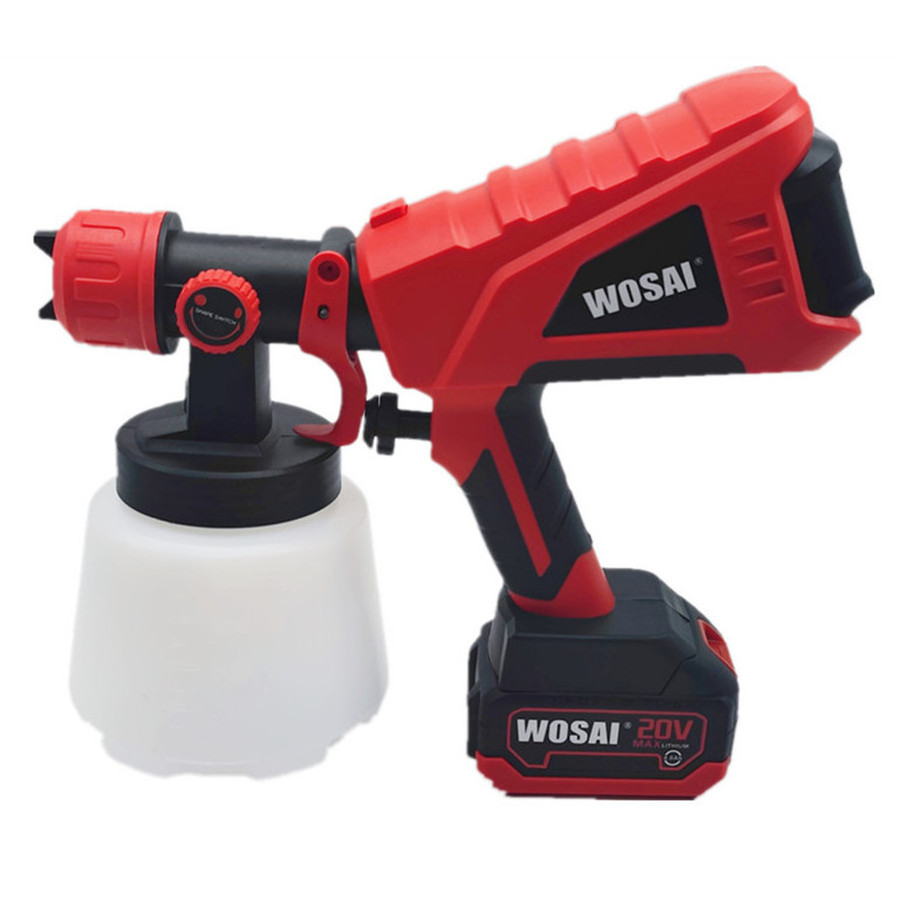 Electric 20V WOSAI cordless Emulsion paint spray gun machine household spray paint tools spray gun