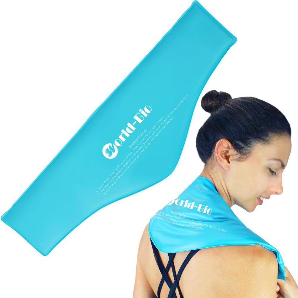 Arctic Flex Neck Ice Pack - Cold Compress Shoulder Therapy Wrap - Cool, Reusable Medical Freezer Gel Pad for Swelling, Injuries,