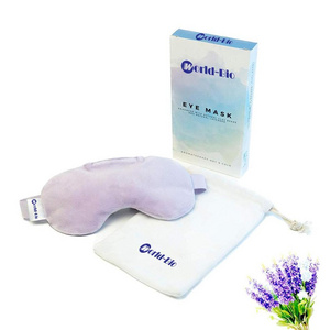 World-Bio eyemask with lavender and clay beads heat eyes mask for puffy eyes and relaxation,reusable plush warm eye mask