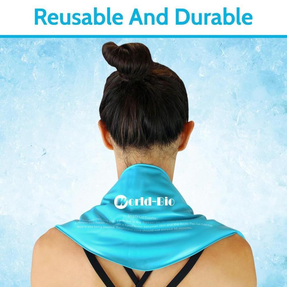 Arctic Flex Neck Ice Pack - Cold Compress Shoulder Therapy Wrap - Cool, Reusable Medical Freezer Gel Pad for Swelling, Injuries,