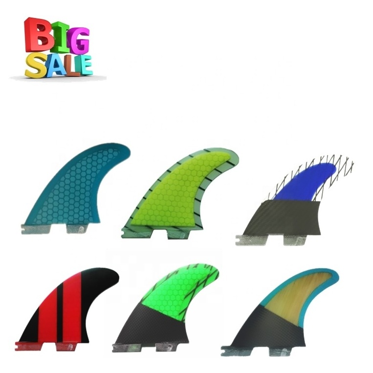 SHX Custom Colorful Carbon Bamboo Honeycomb Veneer Fiberglass Fins For Surfboard