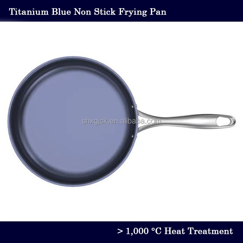 Pure Titanium Frying Pan Non Stick Uncoated Fry Pan Healthy Cookware Stainless Steel Pan With Glass Lid 28cm