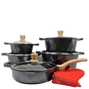 Aluminium Alloy non stick kitchen wear single nonstick cookware 3 set