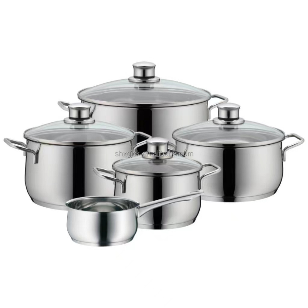 PELITA 304 Stainless Steel Cookware Set 304 Stainless Steel Cookware Set Cooking Pot And Pans 18/10 Stainless Steel