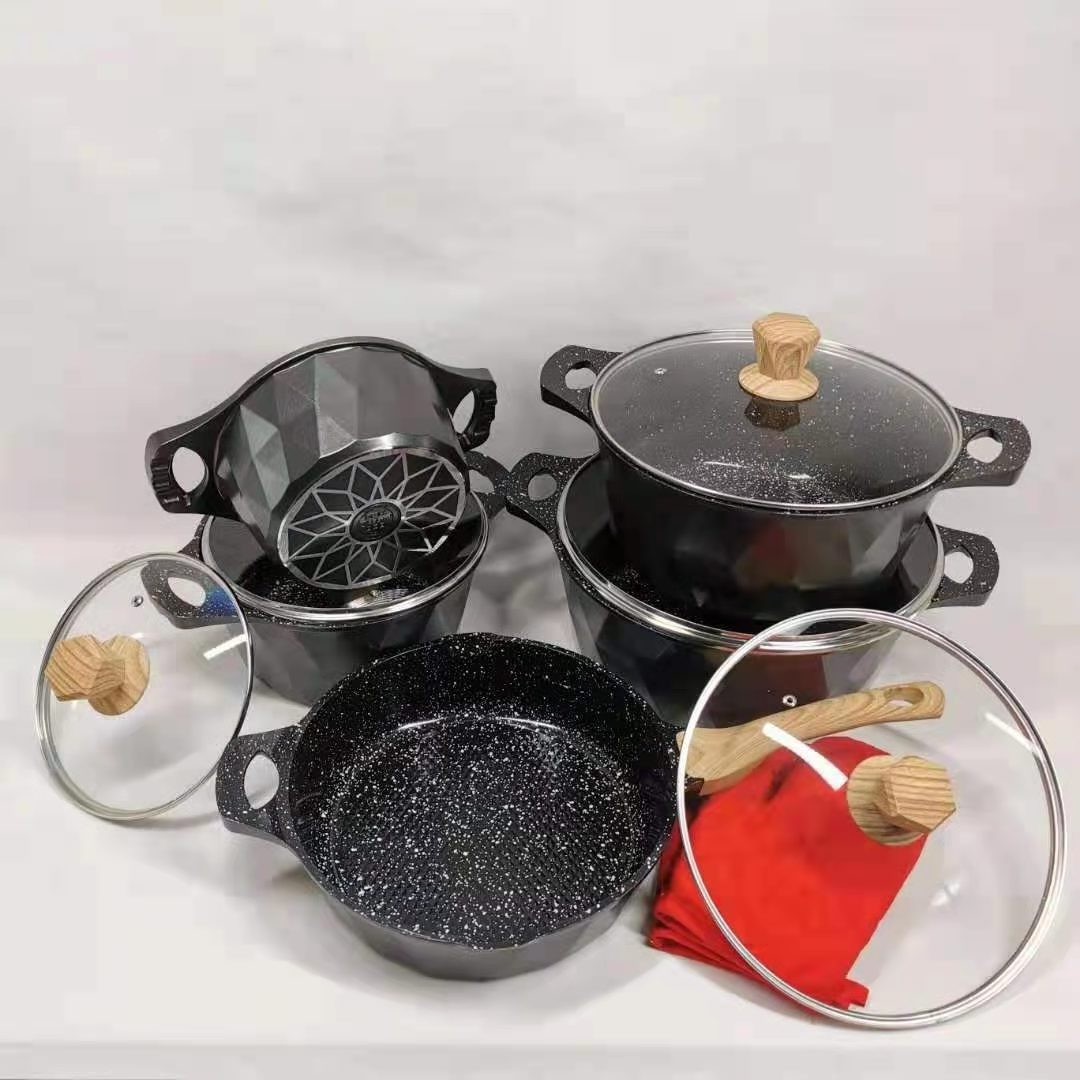 Aluminium Alloy non stick kitchen wear single nonstick cookware 3 set