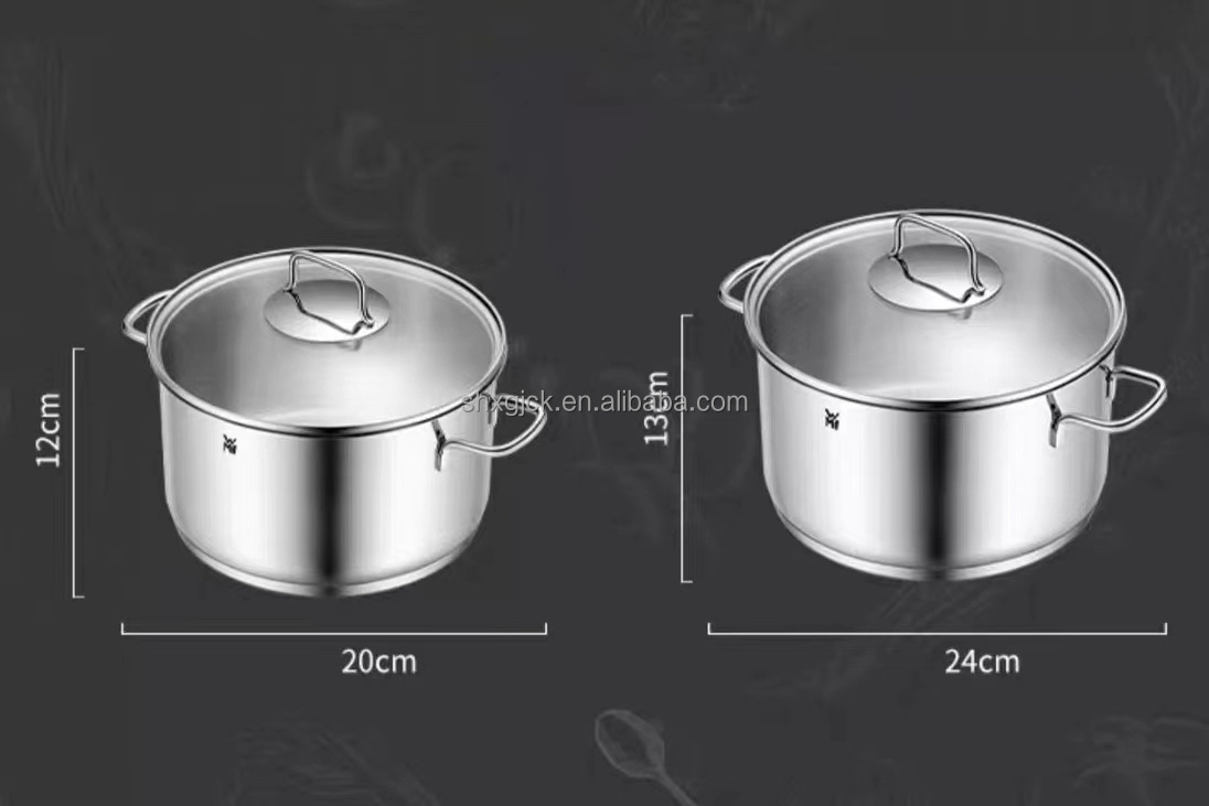 PELITA 304 Stainless Steel Cookware Set 304 Stainless Steel Cookware Set Cooking Pot And Pans 18/10 Stainless Steel