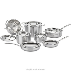 PELITA 12 Piece Cookware Sets MultiClad Pro Triple Ply Nonstick Stainless Steel Cooking Pots And Pans