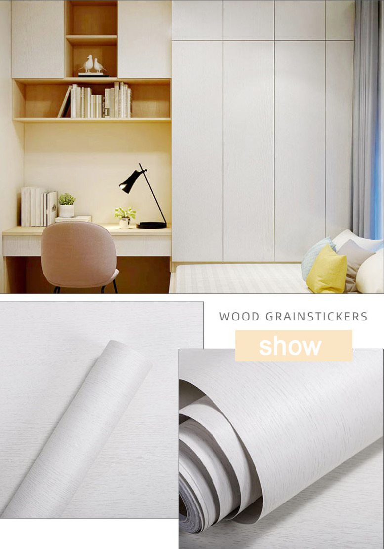 High Glossy Wrap Self Adhesive Wallpaper Wall Paper Furniture Sticker Vinyl Wood Grain PVC Film