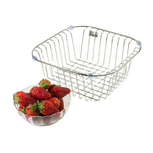 Stainless Steel Vegetable and Fruit Storage Organizer Metal Wire Kitchen Storage Baskets for Food Use