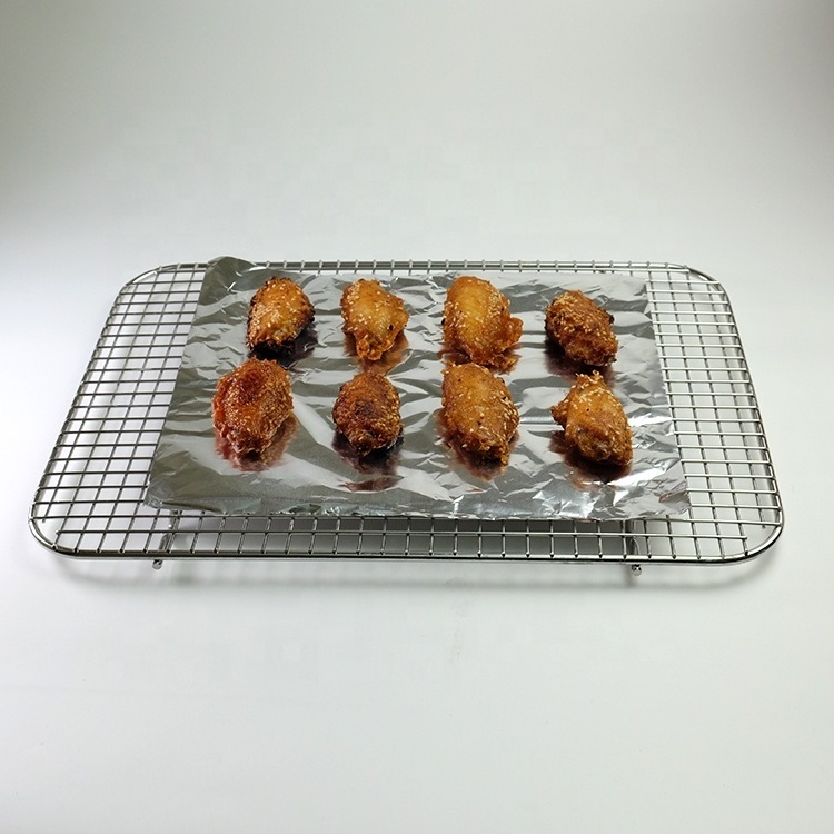 Stainless Steel Single-Tier Cooling Grid for Barbecue Wire Metal Baking Rack for Food for Outdoor Cooking