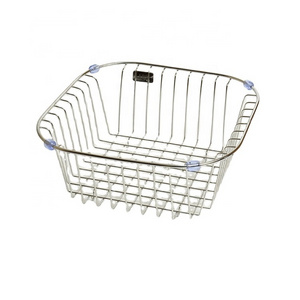 Stainless Steel Kitchen Drain Basket for Fruits Vegetables Metal Storage Holder for Food Use for Washing Organizing Ingredients