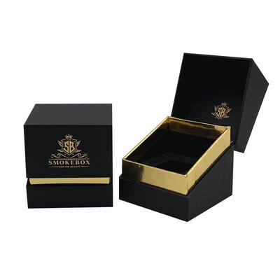 Manufacturer Custom Unique Rectangular Craft Perfume Candle Packaging Black Hard Cardboard Luxury Candle Box For Gift