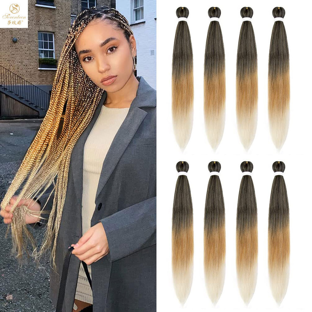 Premium Pre Stretched Extensions Professional Itch Free Hot Water Setting Perm Yaki Texture Prestretched Braiding hair