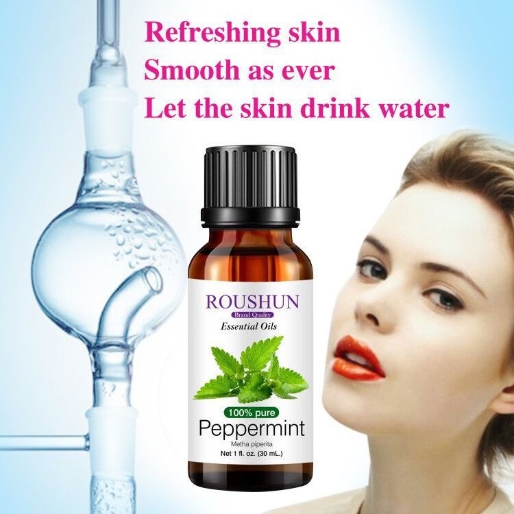 Oem Private Logo Skin Care Fade Skin Wrinkles Rose Facial Oil Essence Organic Natural Mint Essential Oil