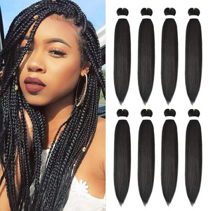 Premium Pre Stretched Extensions Professional Itch Free Hot Water Setting Perm Yaki Texture Prestretched Braiding hair