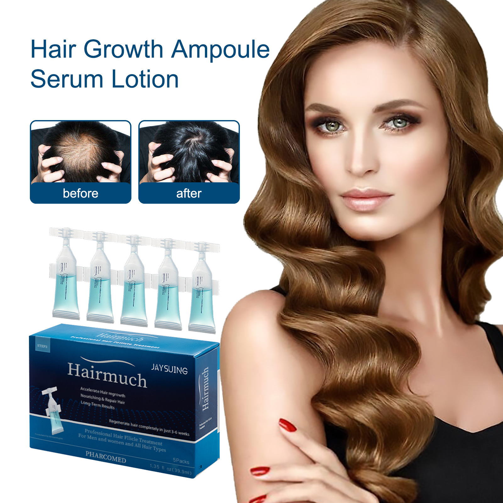 Hairmuch Hair Growth Ampoule  Lotion  Regrowth  Ampoule Regrowth Serum Treatment Anti Hair Loss Serum