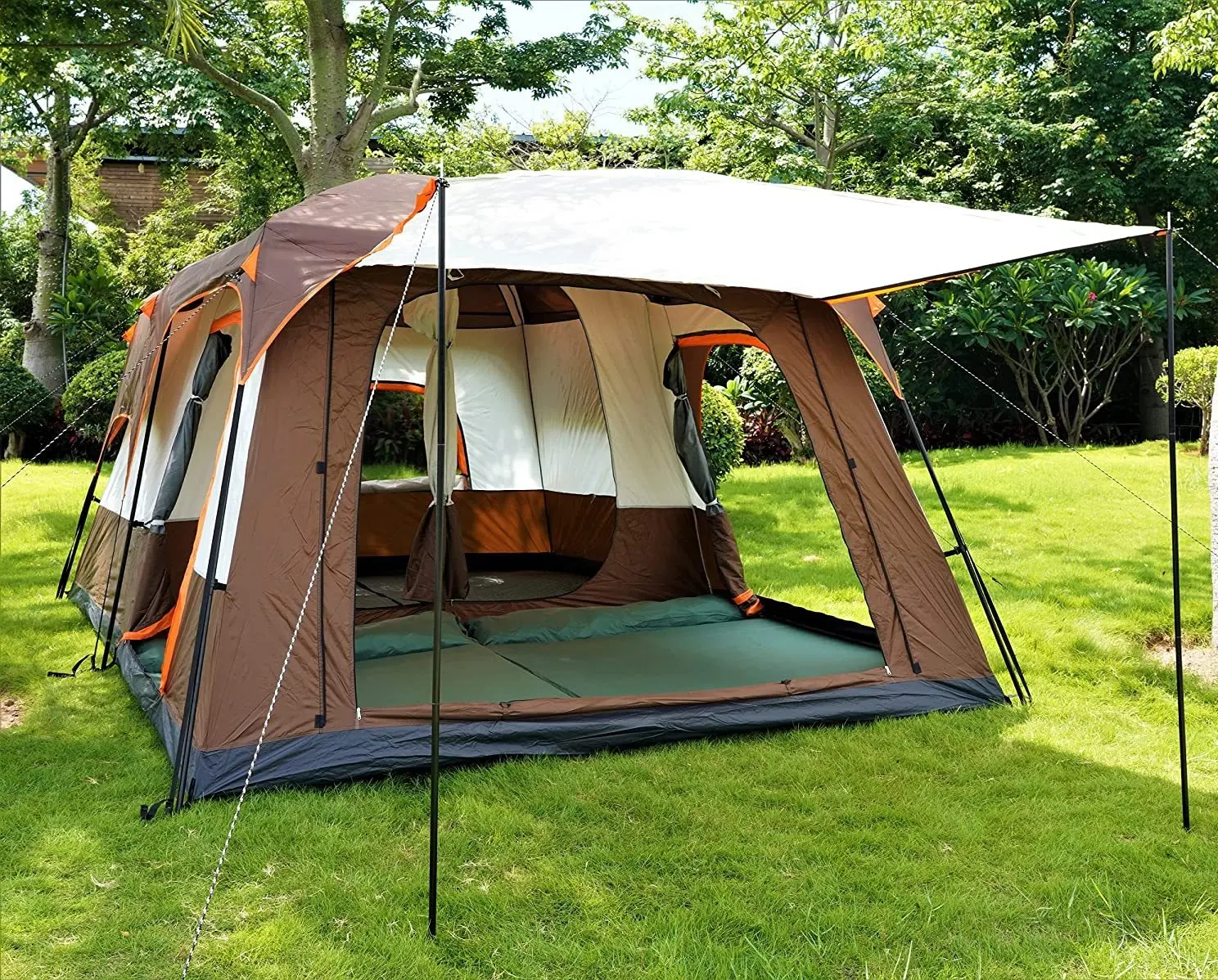 Outdoor two rooms one room luxury one room camping rain proof thick warm wind stable Extra Large Tent Family Cabin Tents