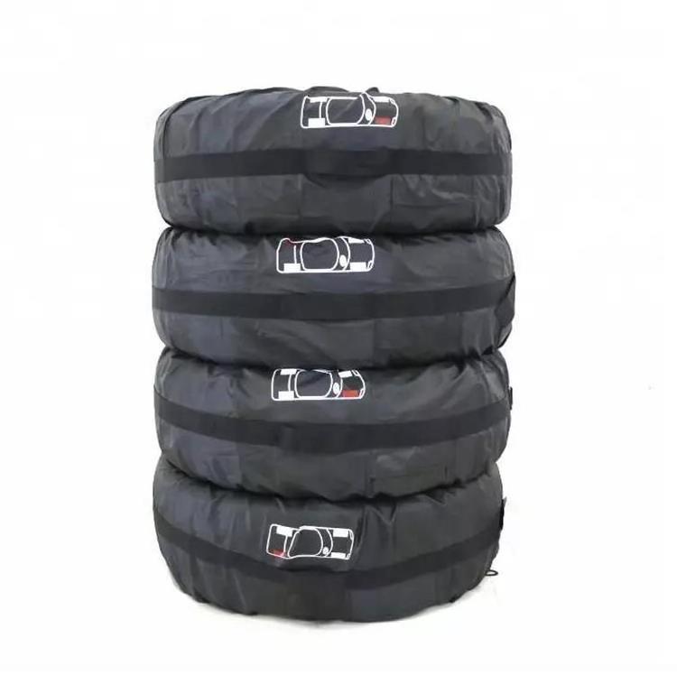 4pcs Set Universal Car Spare Tire Cover For Summer Winer Polyester Auto Custom Tyre Wheel Protector Storage Bags