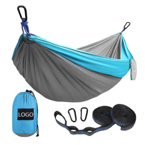 Custom Logo Parachute Hammocks Double and Single Portable Lightweight Outdoors Camping Hammock