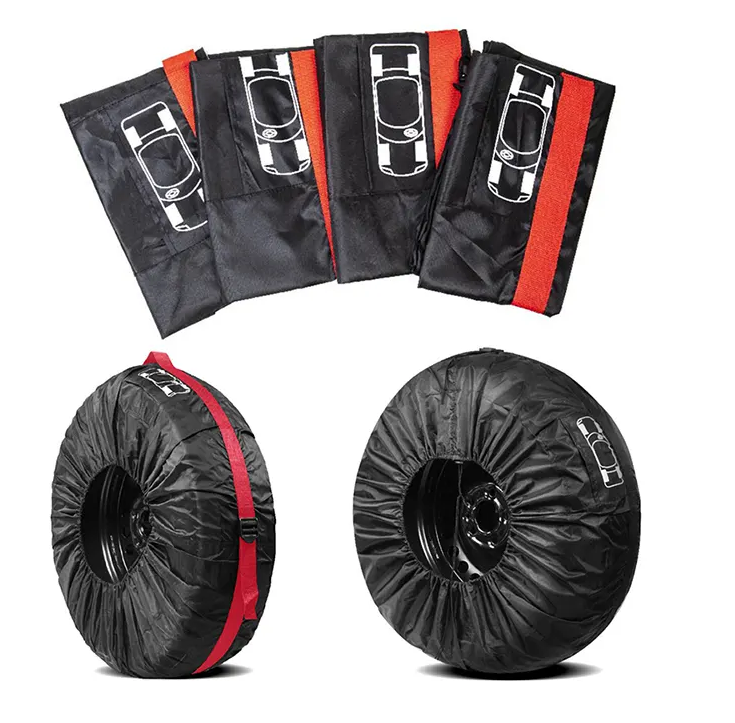 Tire Protection Dustproof Waterproof Tyre Bag 210d Waterproof Car Wheel Cover 4pcs Set Tire Bag