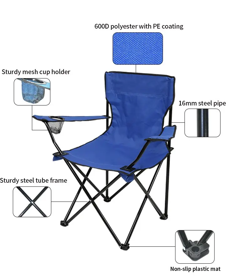 Wholesale Portable Used Aldi Foldable Camping Chair Promotional Cheap Folding Travel Beach chair