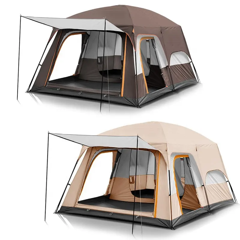 Outdoor two rooms one room luxury one room camping rain proof thick warm wind stable Extra Large Tent Family Cabin Tents