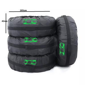 4pcs Set Universal Car Cover Tire Waterproof And Dustproof Customizable Logo Easy To Carry 210D Waterproof Car Wheel Cover