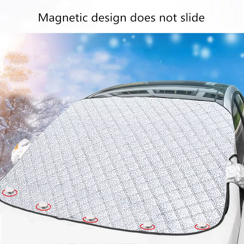 Kept The Car Cool Summer Car Windshield Snow Ice Cover Wiper Protector In Winter Magnetic Waterproof Sunshade Window Cover