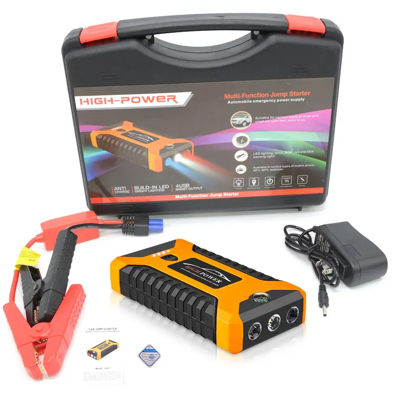 12V Car Battery Jump Starter With Air Compressor Pump Portable Car Battery Charger Jump Starter High Power Car Jump Starter