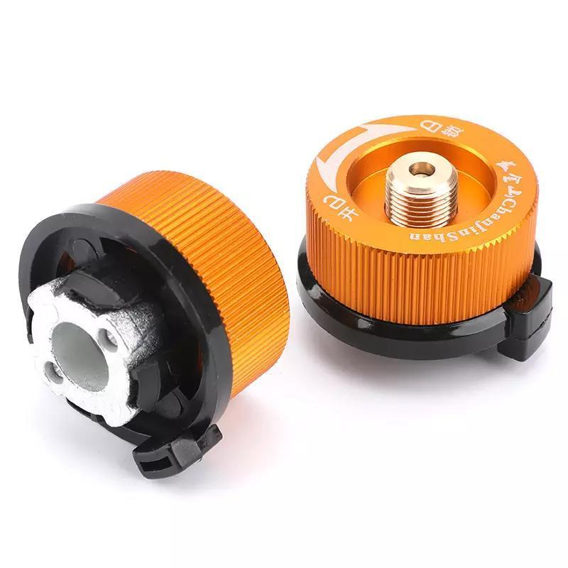 Dual Purpose Camping Gas Stove Adapter Cartridge Gas Refill Adapter Nozzle Bottle Adapter