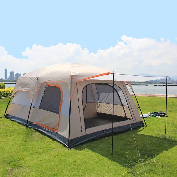 Outdoor two rooms one room luxury one room camping rain proof thick warm wind stable Extra Large Tent Family Cabin Tents