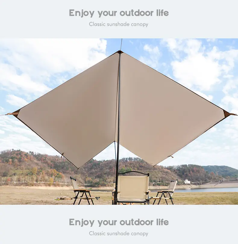 Waterproof Sun Shelter Tent Tarp Anti UV Beach Tent Camping Hammock Rain Fly Outdoor Sunshade Canopy Awning Shade