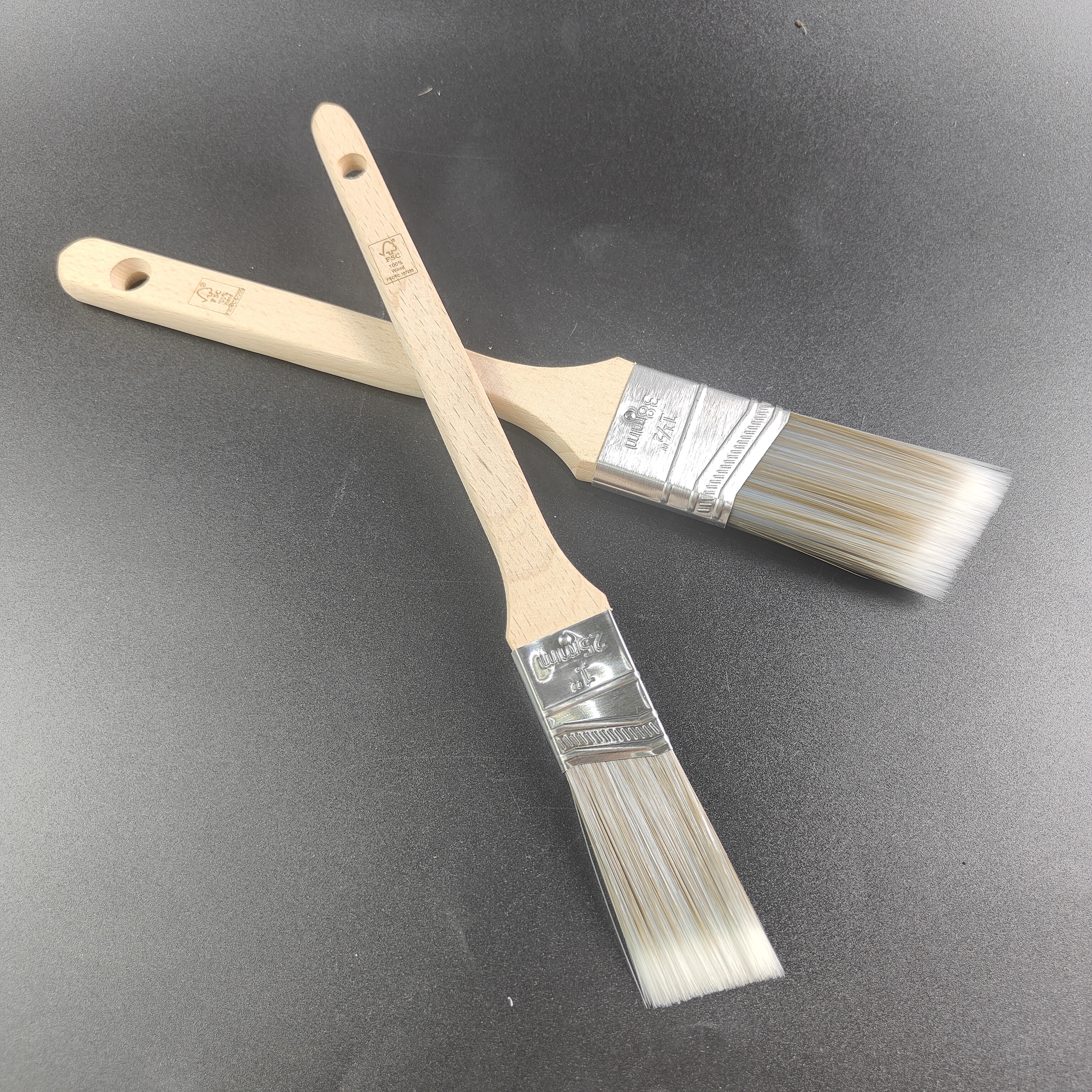 xb230720-50 Custom Logo Paint Brushes wooden handle oil custom personalized euro paint brush