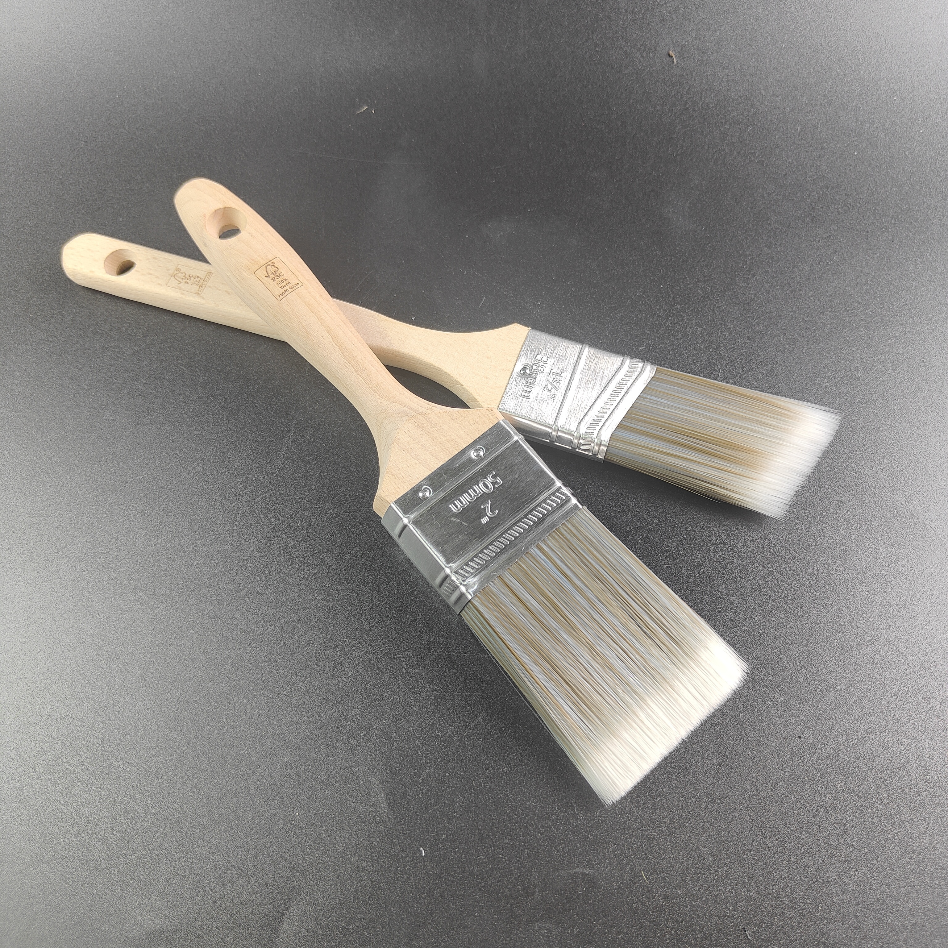 xb230720-50 Custom Logo Paint Brushes wooden handle oil custom personalized euro paint brush