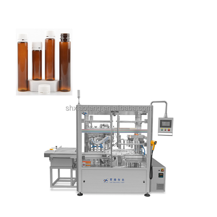 Full Automatic 10ml 20ml 30ml 50ml Vial Syrup Bottle Filling Capping labeling machines