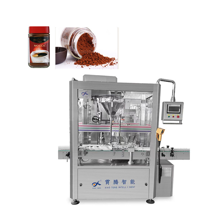 2024 XiaoTeng Brand Automatic pepper powder protein powder Rotary filling and capping machine for coffee powder production line