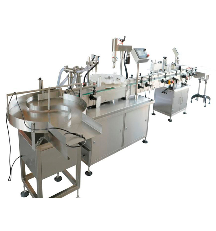 Liquid filling capping production line cosmetic packaging machine